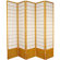Oriental Furniture 78" Window Pane Decorative Room Divider in Honey