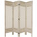 Oriental Furniture 6 Feet Tall Solid Frame Fabric Room Divider in Burnt White
