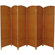 Oriental Furniture 6 Feet Tall Diamond Weave Fiber Room Divider in Dark Beige