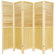 Oriental Furniture Beadboard 5 Panel Room Divider in Natural