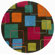 LR Resources Vibrance Charcoal Geometric Squares Rug