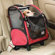 Snoozer Pet Products Wheel Around Travel Pet Carrier in Red