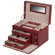 Wolf Designs Heritage Chelsea Large Jewelry Case with Three Drawers and Travel Case in Scarlet