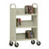 Sandusky Cabinets 27" W Single Sided Sloped-Shelf Mobile Book Truck in Putty