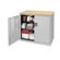 Sandusky Cabinets Elite Series Large Capacity Counter Height Cabinet with Woodgrain Top