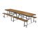 National Public Seating Mobile Cafeteria Bench-Table