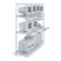 Safco Products Company 72" Wide Wire LAN Management System with Accessories