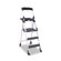 Cosco Home and Office Worlds Greatest Three-Step Folding Step Stool, Aluminum/Poly Resin, Black