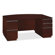Bush Industries Milano 2 Double Pedestal Bow Front Desk with Glass Doors Bookcase Hutch