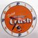 American Retro Double Bubble Orange Crush Glass Clock