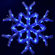 Holiday Lighting Specialists 36" Hanging Garland Snowflake in Blue