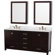 Wyndham Collection Abingdon 72" Double Bathroom Vanity Set