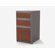 Bestar Connexion Pedestal with Two Utility Drawers in Bordeaux and Slate