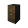 Bestar Pro-Concept Assembled Pedestal in Milk Chocolate Bamboo and Black