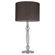 Z-Lite Portable 1 Light Table Lamp in Chrome with White Shade and Crystal Accents