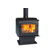 Drolet Escape 1800 Black Door Wood Stove on Pedestal