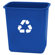Rough & Rugged 28 Quart Blue Recycling Wastebasket