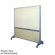 Claridge Products Premiere Room Divider with Chalkboard Side and Fabricork Side