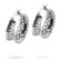 J Goodin Silver-Tone Bali Inspired Cubiz Zirconia Hoop Earrings