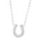 J Goodin Sterling Silver Cubic Zirconia Horseshoe Necklace
