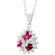 J Goodin Cubic Zirconia Oval Cluster Pendant