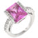 J Goodin Radiant Cut Pink Ice Queen Ring