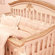 Petit Tresor Petit Ange Built to Grow Crib in Beige with Real Gold Leaf