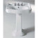 GSI Collection Old Antea Classic-Style Curved White Ceramic Pedestal Sink