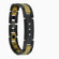 Obsessed Black and Gold Tungsten Men's Bracelet with CZ Stones