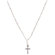Evalue Jewelry Sterling Essentials Sterling Silver Cross with Silver and Pearl Chain Necklace