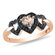 Amour Pink Gold Heart Shaped Morganite Multi Stone Ring