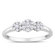 Amour Sterling Sliver Round Cut Diamond  Ring