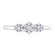 Amour Sterling Sliver Round Cut Diamond  Ring