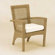Woodard Trinidad Wicker Dining Arm Chair with Cushion