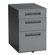 OFM Executive Series Mobile Pedestal File Cabinet with 3 Drawers in Dark Gray