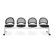 OFM Moon Four Chair Beam Seating