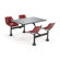 OFM 24"x48"  Group/Cluster Table and Chairs with Stainless Steel Top
