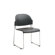 Office Star Products 4-Pack Stack Chair with Black Plastic Seat and Back with Chrome Frame