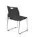 Office Star Products Straight Leg Stack Chair with Plastic Seat and Back, Black, 28 Pack, Ships with Dolly
