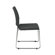 Office Star Products Sled Base Stack Chair with Plastic Seat and Back, Black, 4 Pack