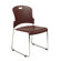 Office Star Products Burgundy Stack Chair with Sled Base with Plastic Seat and Back, Black, 4 Pack
