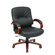 Office Star Products Leather Office Chair with Wood Base
