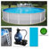 Swim Time Belize 24' Round Above Ground Pool Package in Highland Gray