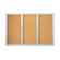 Marsh Double Pedestal Enclosed Bulletin Boards - Satin Aluminum Frame