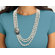 Palm Beach Jewelry Silvertone Cultured Freshwater Pearl and Black Mother-of-Pearl Necklace