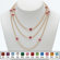 Palm Beach Jewelry Goldtone Princess Cut Birthstone Necklace