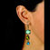Palm Beach Jewelry Aquamarine Lucite Drop Earrings