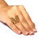 Palm Beach Jewelry Cubic Zirconia Openwork Butterfly Ring