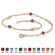 Palm Beach Jewelry Birthstone Beaded Ankle Bracelet