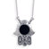 Jewelryweb 16 InchSterling Silver Link Necklace and Hamsa With Black Onyx Pendant